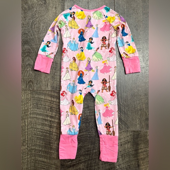 Baby Girl Disney Princess Print Bamboo zipper sleeper 12-18m - Picture 3 of 4